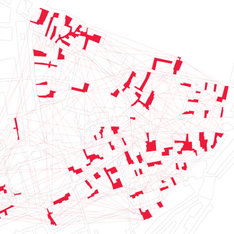 Cortile/Curtigghiu - La forma della città. Mappa (70x100 cm aperta).
