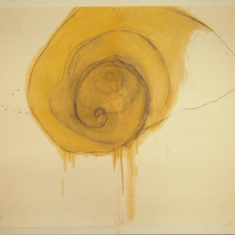 Fruits de mer, 1991. Grafite, pastelli a cera, olio su carta (70x100 cm).